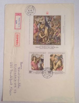 CSSR Block Tiziano Expres Brief Karlovy Vary 23 x 16,5 cm 13094