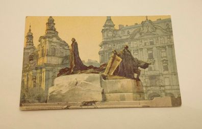 Praha Prag Aquarell Monument Statue Jan Hus 50326