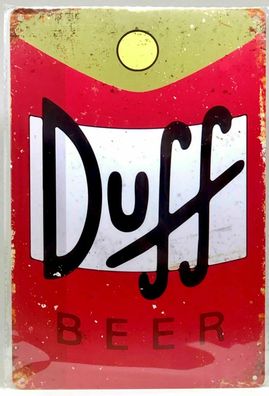 Nostalgie Vintage Retro Schild "Duff BEER" 30x20 12087 (Gr. 30x20cm)