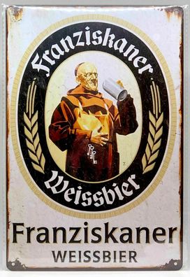 Nostalgie Retro Schild "Franziskaner Weißbier" 30 x 20 neu & OVP 12075 (Gr. 30x20)