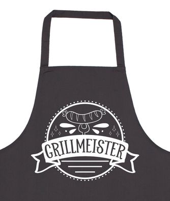 Herren Männer Kochschürze Grillschürze Grillmeister Logo Geschenk One Size