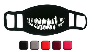Gesichtsmaske Mund-Nase-Bedeckung Community Maske Skull Zähne Grinsen II