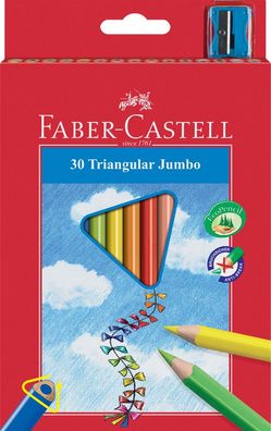 FABER-CASTELL Dreikant Buntstifte Jumbo 30er Etui