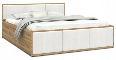 Bett mit Lattenrost Jugendbett Doppelbett Kraft Weiss 120 / 140 / 160 / 180 cm