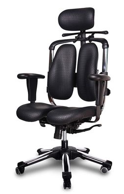 Harastuhl Bürostuhl NWL M-117 schwarz Kunstleder geteilte Rückenlehne Chefsessel