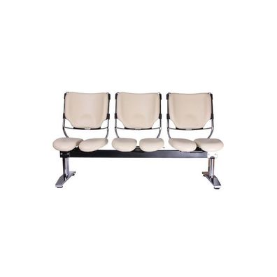 Harastuhl Dreisitzer LOB M-116 beige Kunstleder geteilte Sitzflächen Sitzbank