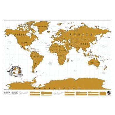 Rubbel Weltkarte Scratch Map rubbeln Reiseweltkarte Welt Karte Reise Poster groß