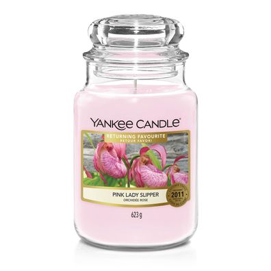 Yankee Candle Pink Lady Slipper Duftkerze Großes Glas 623 g