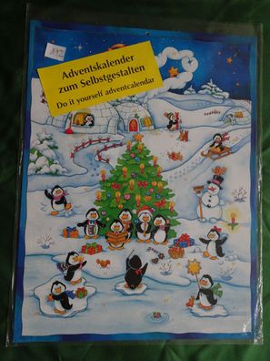 alter XXL Maxi-Adventskalender Selbstgestalten Pinguine Iglo Schneemann Korsch 11615