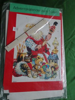 alter XXL Maxi-Adventskalender zum Füllen Weihnachtsmann Werkstatt Korsch 11586