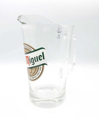 San Miguel Pitcher 1,5L Krug Glas Bier