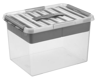 Aufbewahrungsbox Q-LINE mit Einsatz 22 Liter Kunststoff BPA-frei