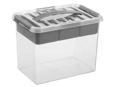Aufbewahrungsbox Q-LINE mit Einsatz 9 Liter Kunststoff BPA-frei