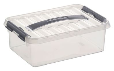Aufbewahrungsbox mit Deckel Q-LINE 4 Liter Kunststoff BPA-frei stapelbar