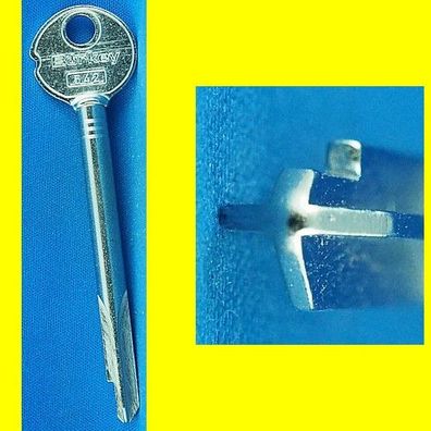 Börkey Kreuzbart - Schlüssel 542 - Rohling 100 mm lang - für Ikon / dicke Lippe oben
