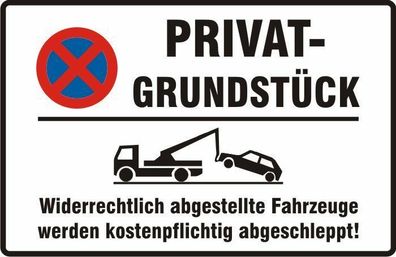 Parkverbotsschild Privatgrundstück Parkverbot Parkplatz Hinweisschild Nr. 3253