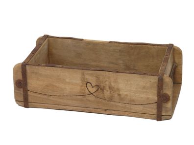 Laursen Ziegelform "Herzform" Unika alte Backsteinform Holz Box Kiste