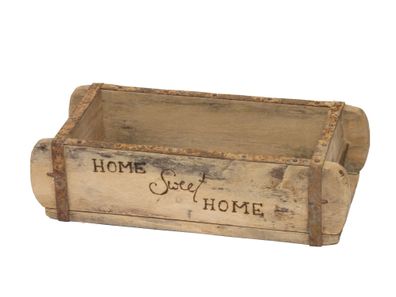 Laursen Ziegelform "HOME Sweet HOME" Unika alte Backsteinform Holz Box Kiste