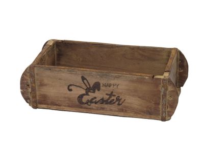Laursen Ziegelform "happy Easter" Unika alte Backsteinform Holz Box Kiste