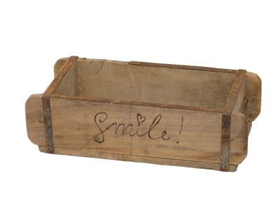 Laursen Ziegelform "Smile" Unika alte Backsteinform Holz Box Kiste
