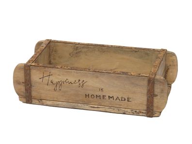 Laursen Ziegelform "Happyness" Unika alte Backsteinform Holz Box Kiste