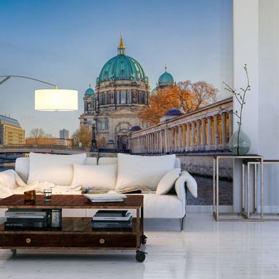 Muralo VINYL Fototapete XXL TAPETE Wohnzimmer Kathedrale Berlin Fluss 2623