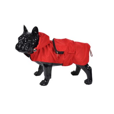 Hunde Regenjacke Kapuze Jacke Mantel Hundebekleidung Regenschutz Hundejacke rot