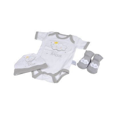 Neugeborenen Baby Set 3 tlg. Wolke Erstlingsset Erstausstattung Geschenk Outfit