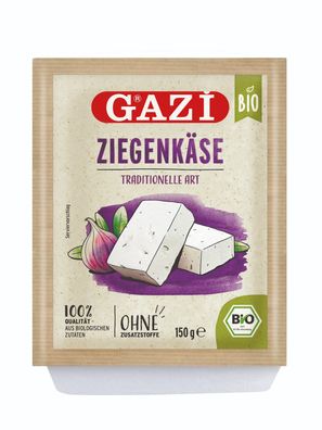 Gazi BIO Ziegenkäse traditionelle Art 150g Salzlake 50% Fett i. Tr. Griechenland