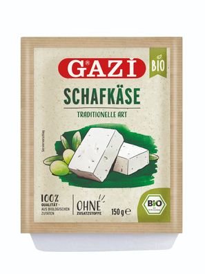 Gazi BIO Schafkäse traditionelle Art 16x 150g Salzlake 50% Fett i. Tr. Griechenland