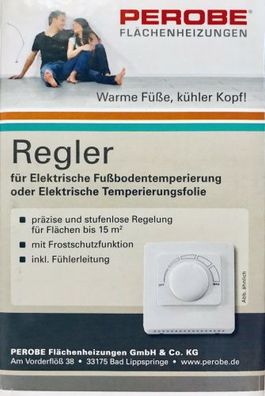 Perobe Regler Standard elektronischer Temperaturregler, Regler f. Fußbodenheizun