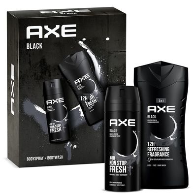 Axe Black Geschenkset mit Bodyspray(1x150ml) und 3in1 Duschgel(1x250ml)