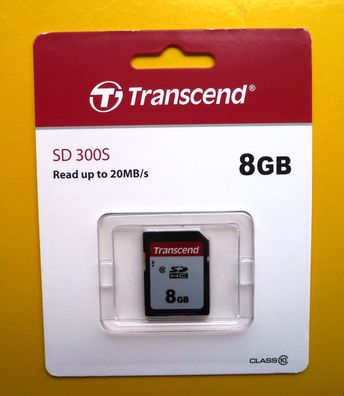 NEU: 8 GB Transcend SDHC bis zu 20MB/ s Class 10 Speicherkarte 8GB Secure Digital SD