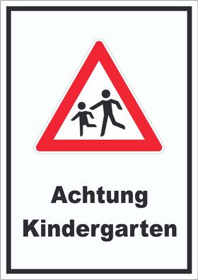 Achtung Kindergarten Aufkleber