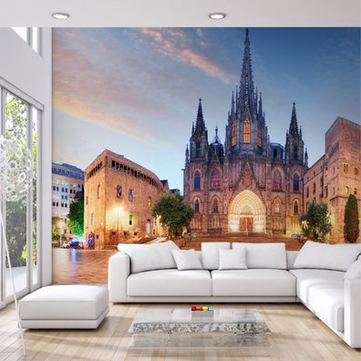 Muralo VINYL Fototapete XXL TAPETE Schlafzimmer Kathedrale Barcelona 2596