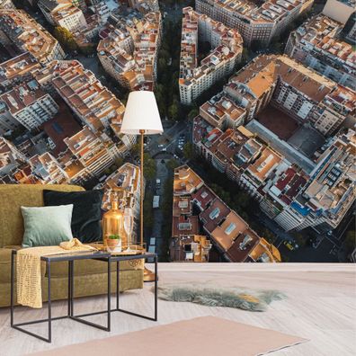 Muralo VINYL Fototapete XXL TAPETE Wohnzimmer Straßen von Barcelona 3D 2599