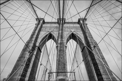 Muralo VINYL Fototapete XXL TAPETE Brooklyn Bridge BRüCKE New York Himmel 3D 228