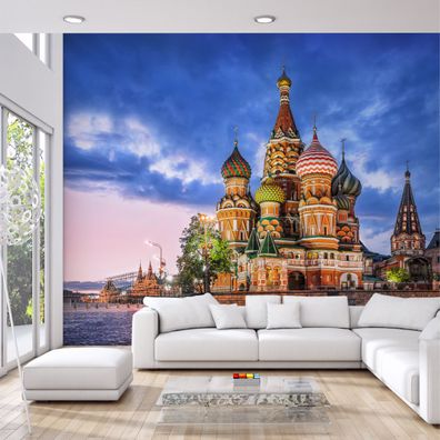 Muralo VINYL Fototapete XXL TAPETE Moskau Sehenswürdigkeiten 3D 2700