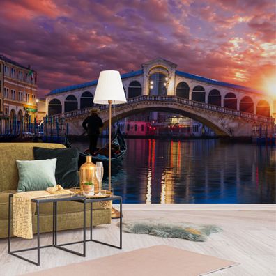Muralo VINYL Fototapete XXL TAPETE Wohnzimmer Venedig Rialto 3D 2790