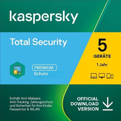Kaspersky Total Security 2024 5 PC Geräte Sofortversand per Email