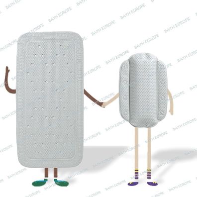 Calypso Platin 2-tlg. SET Wanneineinlage + Nackenpolster. DÜNN 100% PVC. B-WARE
