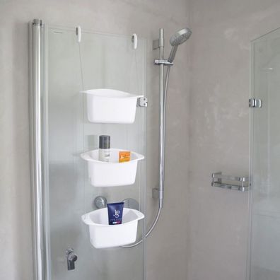 Shower Caddy Oasis weiß Duschablage Dusche Regal Ablage Ablagekorb Duschkorb