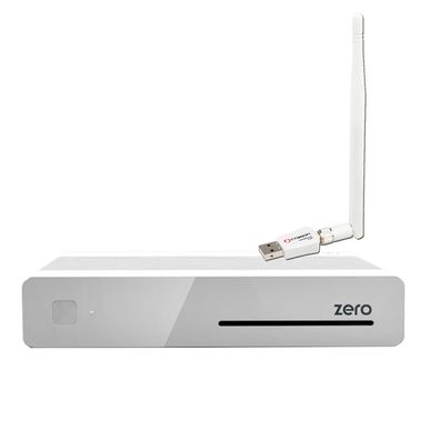 VU+ Plus Zero E2 Linux Full HD Sat 1xDVB-S2 Receiver Weiss + 300Mbit Wlan Stick