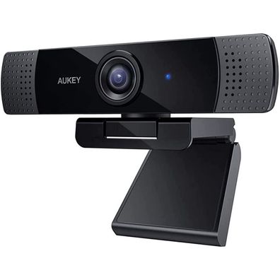 AUKEY Webcam PC-LME1 Full HD 1080p 30fps 2 Megapixel mit Stereo Mikrofon Schwarz