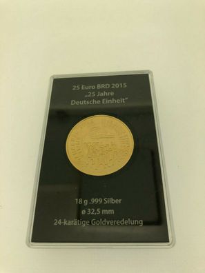 25 Euro Sibermünze 2015 "25 Jahre Deutsche Einheit" 999er Feinsilber Anlage!