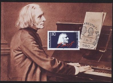 Maximumkarte BRD Mi 1285 Franz Liszt