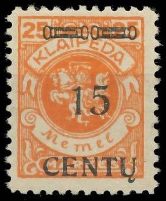 MEMEL 1923 Nr 170AIII ungebraucht X41E44A