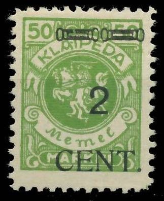 MEMEL 1923 Nr 177IV ungebraucht X41E5DA