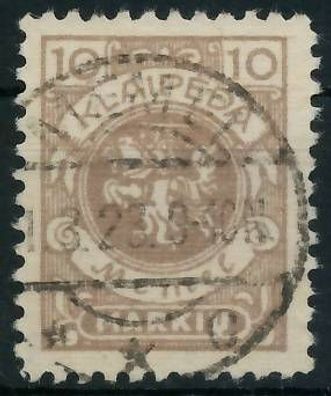 MEMEL 1923 Nr 141 zentrisch gestempelt gepr. X41E78A