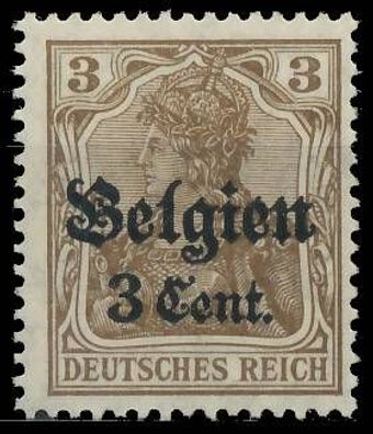 BES. 1WK Landespost Belgien Nr 11b postfrisch gepr. X41E7EE